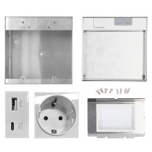 Floor Outlet 2 Prong Plug USB TYPE C Fast Charging Plug Waterproof Recessed Socket for Shopping Mall Home Improvement