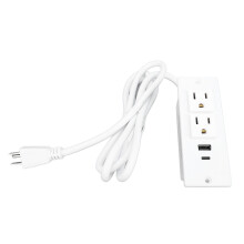 Conference Recessed Power Strip Table Socket Furniture Outlet PD 20W Fast Charging 2 USB Ports 1.5m Cord