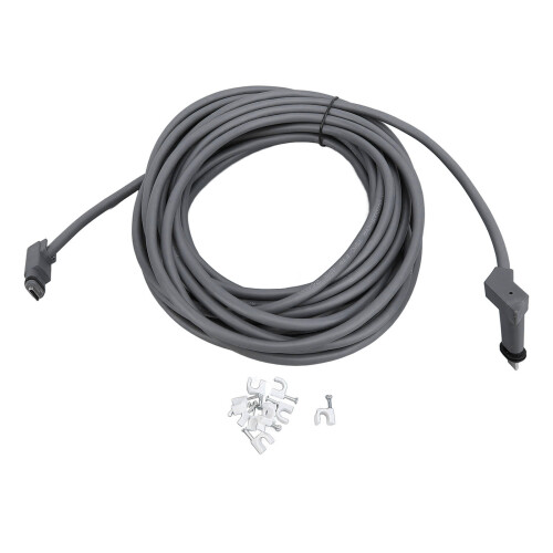 Satellite Cable Extension 15FT Rectangular Satellite Replacement Cable with 10 Fixers