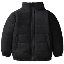 Stand Collar Children's Windproof Coat Lightweight-Black 110cm
