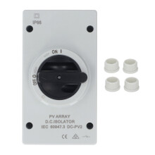 1000V 32A PV DC Disconnect Switch IP66 Compact Photovoltaic DC Isolation Switch Disconnector for RV Boat Solar Systems