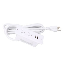 Conference Recessed Power Strip Table Furniture Outlet 2 AC Sockets 2 USB Ports 1.5m Cord