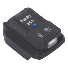 18V Akku LED Arbeitsleuchte 100LM 2 USB Anschlüsse Li Akku Konverter mit Licht für BL1850