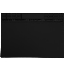 Repair Mat Silicone Heat Resistant Pad Computer Phone Solder Station Tools 350x250x4mmBlack