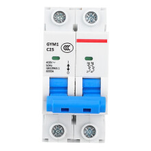 GYM1 DZ47S Miniatur Leistungsschalter, 2 polig, langlebig, Schutzart IP20, 400 V AC, 25 A