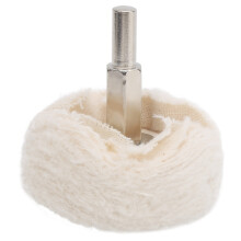 White Cloth Polishing Wheel Flat Type Cotton Mirror Surface Grinding Tools with Handle50mm