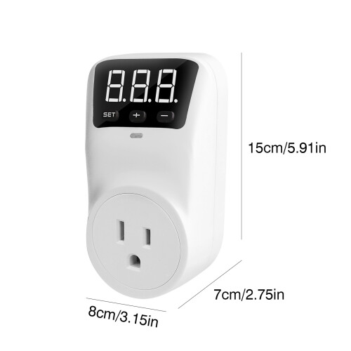 Digital Automatic Voltage Protector Socket 16A LCD Display Power Protector Socket Overcurrent Voltage Relay Protector Outlet 2