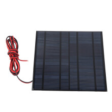 Solarmodul aus Epoxidharz, Polysilizium, DC 18 V, 4,5 W, Werkzeugzubehör mit 2 Meter rotem/schwarzem Kabel