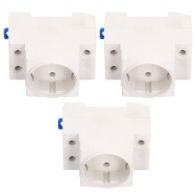3 teiliger Steckdosen Schienenadapter, Industriesteckdose10 16A