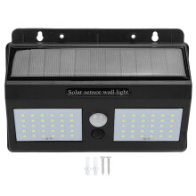 60 LED Solar Power Light Outdoor Wireless Sensor Solar Induction Garden Wall Light Lamp