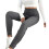 Atmungsaktive Trainingsstrumpfhose mit hoher Taille,-Gray M 1