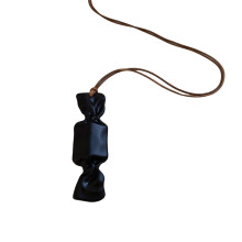 Unieke snoephars hanger lange ketting zacht wastouw voor-Zwart