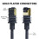 Rectangular Satellite Cable 30FT Waterproof Satellite Replacement Cable with 2 Protectors 10 Retention Snaps Storage Bag for Gen3 4