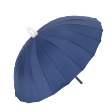 24 Rib Umbrella Waterproof Manual Open Umbrella for-Navy blue 1