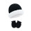 Beanies And Gloves For Warmth Comfortable Cotton-Black 1
