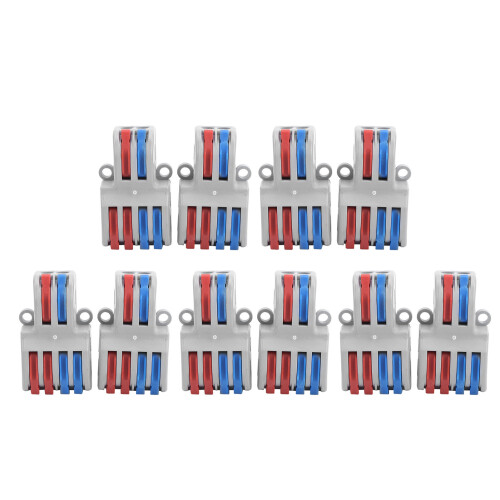 10Pcs Compact Wire Connectors Lever Nut Terminal Block SPL Quick Connect EquipmentSPL-42 1