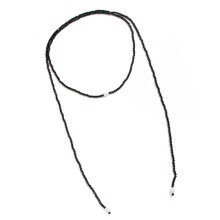 Comfortable Lightweight Beaded Necklace Stackable Design-Black