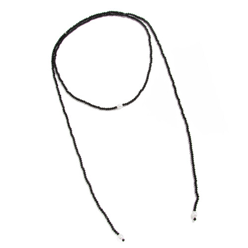 Comfortable Lightweight Beaded Necklace Stackable Design-Black