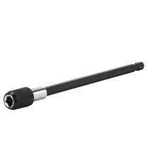 1/4 Zoll Sechskantschaft Schnellwechsel Schraubendreher Bohrerhalter (schwarze Rändelung 150 mm)