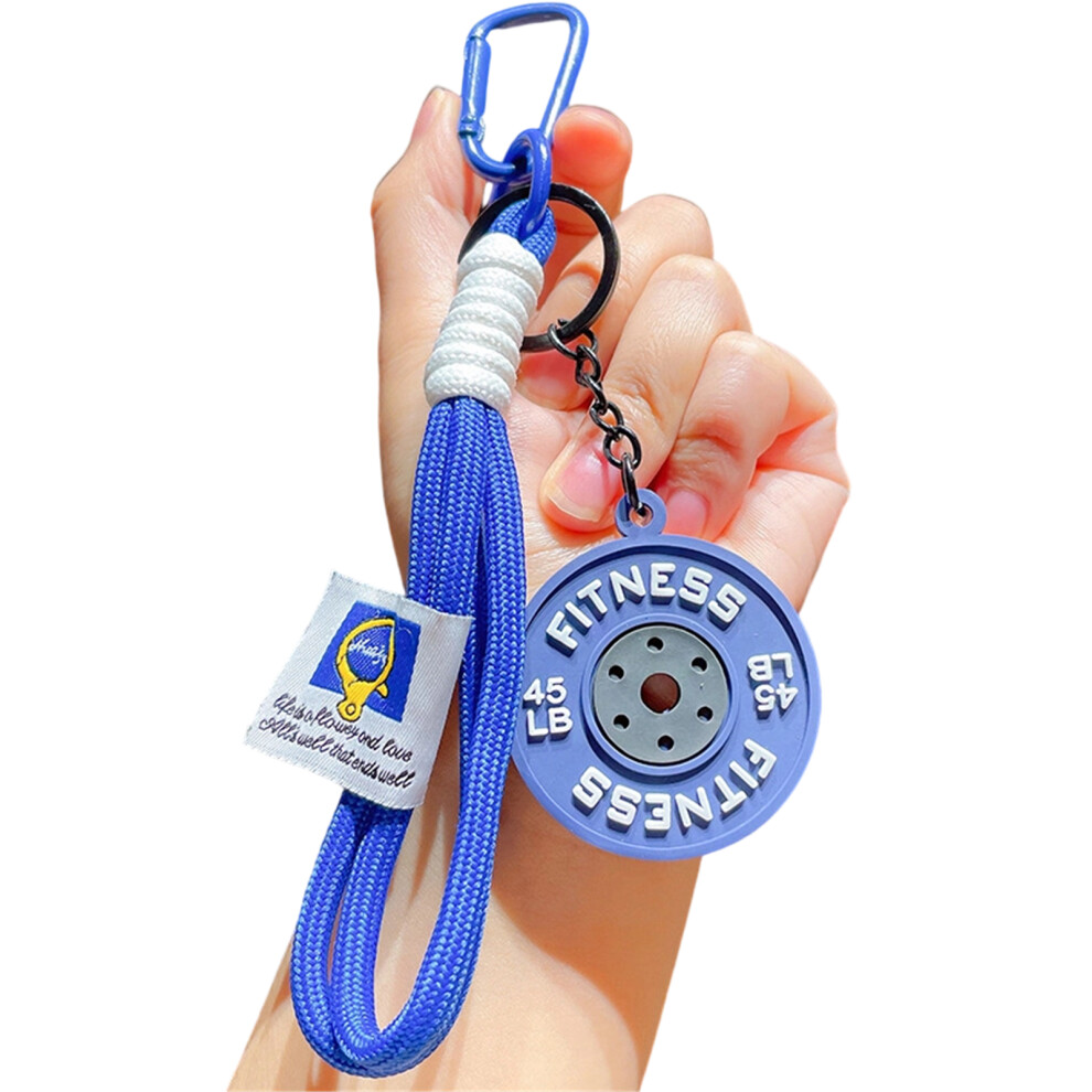 Cute Cartoon Style Barbell Keychain Accessory For-Royal Blue 7709000776887