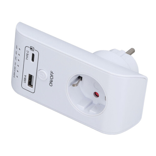 Countdown Socket USB Type C Smart Time Controller Travel Plug Adapter   16A 3680W 1