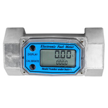 Mini Digital Turbinen Durchflussmesser für Dieselkraftstoff, 15–120 l, 1,5 Zoll NPT, blau