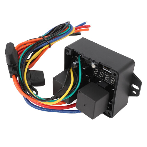 Digital Fans Controller 12V Adjustable Temperature Electric Thermatic Fan Control Switch Kit 1