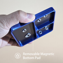 Magnetic Screws Tray RC Cars Tools Parts Metal Organizer with 4 Compartments Removable Magnetic Pad for Sockets Bolts Pins Nuts Storage Organization