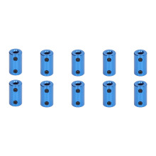 10 Stück Wellenkupplung für Schrittmotoren, 14 mm Durchmesser, 25 mm Länge, Verbindungsstück 5 x 5 mm / 0,2 x 0,2 Zoll, blau