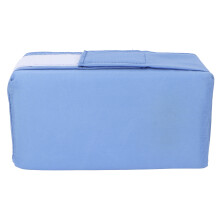 Beinkissen für Seitenschläfer, weicher Schwamm, abnehmbar, druckentlastend, Gelenkfixierung, Kniekissen mit Gurt, blau