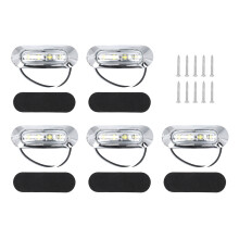 5er Set LED Positionsleuchten IP67 wasserdicht, superhelle Seitenblinker für Fahrzeuge und Boote, DC 10–30 V, weiß