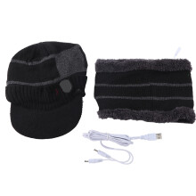 USB beheizbare Mütze/Schal für Damen und Herren, wärmend, beheizbar, Nackenwärmer, ideal zum Radfahren und Bergsteigen