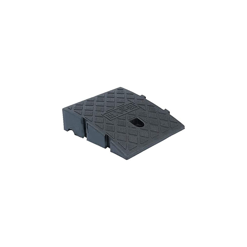 Wheel Curb Ramp With AntiâSlip Surface And SnapâFit Connection, Plastic Compact Threshold Ramp For Driveway Or Entrance, 25X27x7cm Black 9351714633277