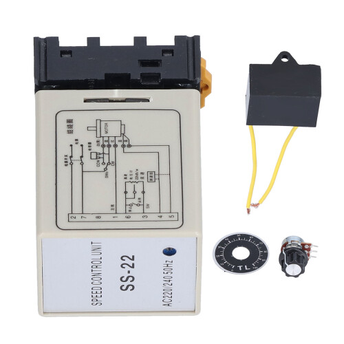 BERM AC Motor Speed Controller Regulator Split 1 Phase 6W?200W 90?2800r/min 220V/240V SS?22
