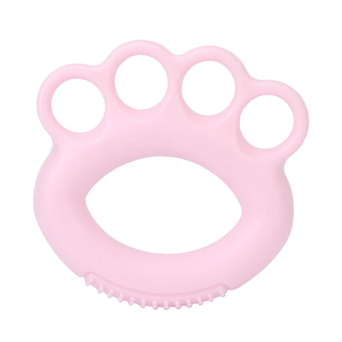 Hand Grip Strengthener Improve Flexibility Elastic Finger Exerciser Ring Pink (10LB)