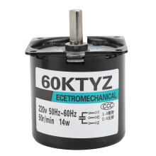 Mikro Getriebemotor mit Permanentmagneten, Drehzahlreduzierung, DIY Generatorzubehör, 14 W, 50 U/min, 220 V AC