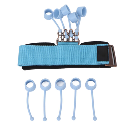 Finger Exerciser Silicone Adjustable Wrist Strap Hand Grip Strengthener for Exercise Training