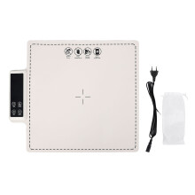38x38cm Food Warming Mat 6 Temperatures 5 Times Flexible Silicone Multifunctional Lockable Warming Tray for Home Kitchen EU Plug 220-240V