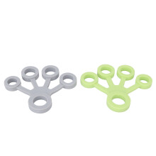 Stück Fingerstrecker aus Silikon, tragbar, weich, elastisch, Fingergriffverstärkung, 3 kg (Hellgrün/Hellgrau)