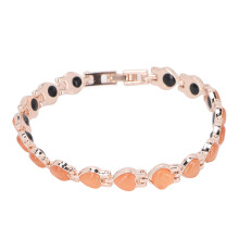 Titanstahl Magnetarmband für Damen, modisches und exquisites Magnettherapie Armband, Geschenk zur Gewichtsreduktion, Orange