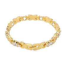 Damen Magnettherapie Armband, stilvolles, glänzendes Armband mit künstlichen Kristallen, Schmuckaccessoire, Geschenkidee
