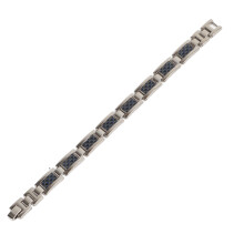 Armband aus Titanstahl und Kohlefaser Schmerzlinderung bei Arthritis Therapiearmband Geschenkidee für den täglichen Gebrauch Blau