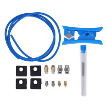 Zubehör für 3D Drucker: MK8 Düsen, pneumatische Verbindungsstücke, PTFE Rohrschneider, Reinigungsnadel Set