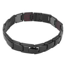 Modisches Magnetarmband zur Gewichtsreduktion, Titanstahl, Unisex, Schwarz