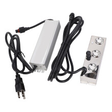 Ultraschall Nebelgerät mit 3 Köpfen, 120 W Netzteil, 1500 ml/h Nebelerzeugung für Teich, Gewächshaus und Garten (US Stecker)