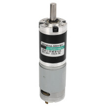 Gleichstrom Getriebemotor, Kupfer, hohes Drehmoment, geräuscharm, Mini Elektromotor, 24 V, 15 W, Schwarz/Silber, 30 U/min