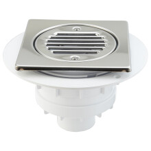 McAlpine Valve Shower Gully for Tiled Floors Vert Outlet, Steel Tile VSG2T6SS-V