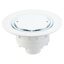 McAlpine Valve Shower Gully for Sheet Flooring Vert Outlet, White VSG2WH-V