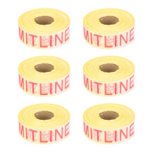 6 Stück gelb weißes Warnband aus robustem Polyester, multifunktional, für Baustellen, Schulwege und Straßeninstandhaltung