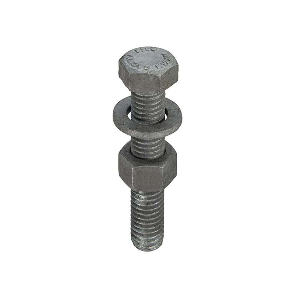 Unifix Ce Marked Assembled Iso 4017 8.8 Galv Set/Nut/Washer M16 X 35 Box Of 100 5014196252001